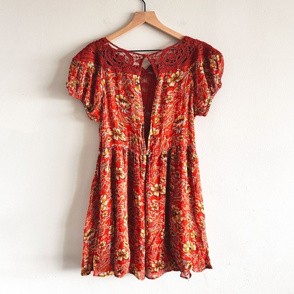 Free People Margot Printed Babydoll Dress | Floral | Size Small | NWT - Picture 5 of 16